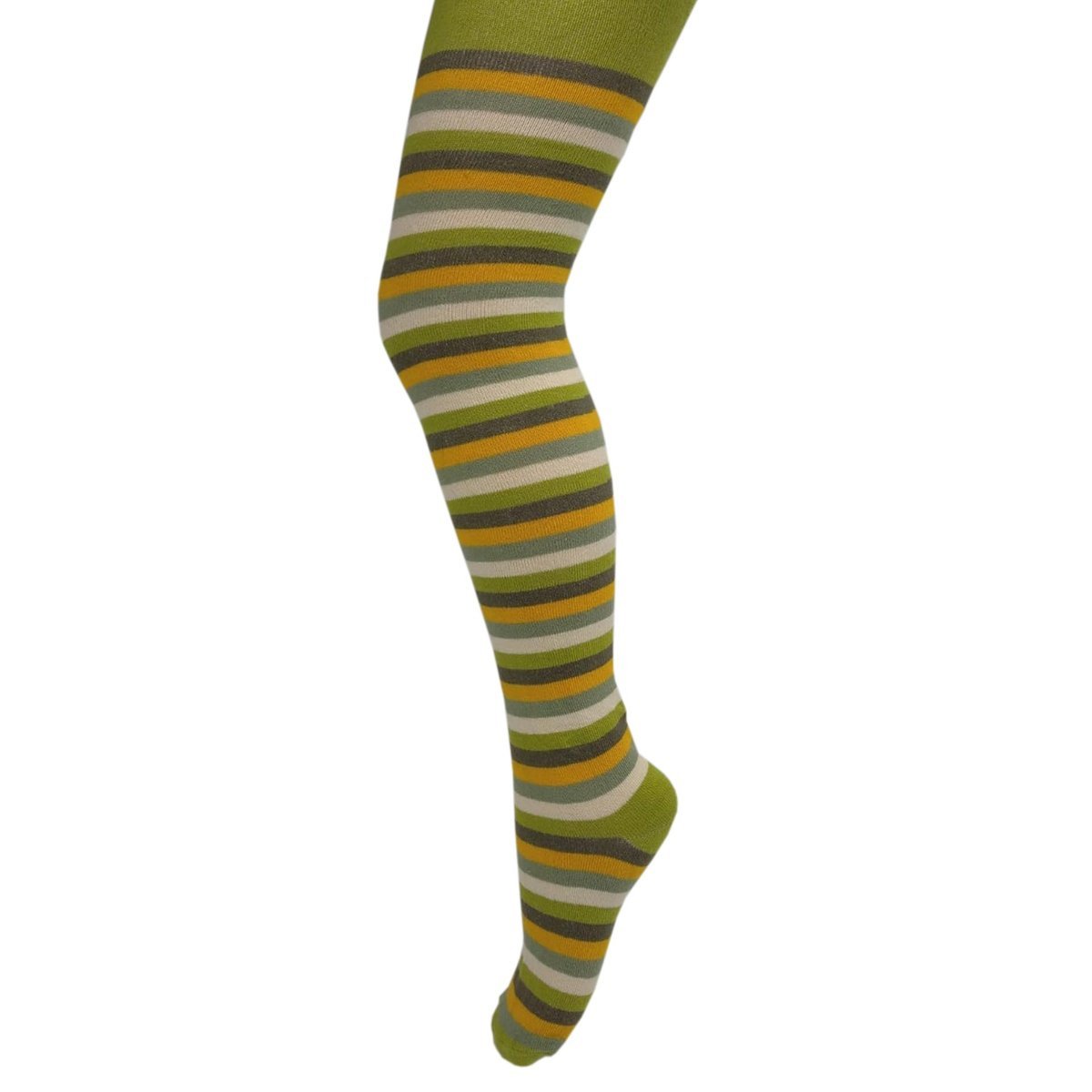 Dziecięce rajstopy bawełniane kolorowe paseczki Milusie r.116/122