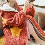 Szlafroki damskie - Pluszowy szlafrok - miniaturka - grafika 1