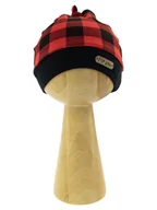 Czapki damskie - Niemowlęca czapka w kratkę czerwono-czarną Nicol,r.74 - miniaturka - grafika 1