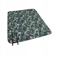 Koce - Pled koc piknikowy Quechua Komfort 170x140 cm ŚREDNI M KWIATY - miniaturka - grafika 1