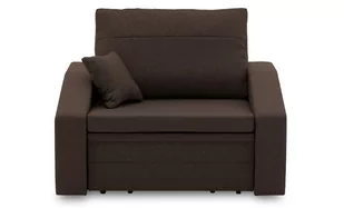 Mały fotel rozkładany do salonu, Vertico, 80 cm, brązowy - Fotele - miniaturka - grafika 1