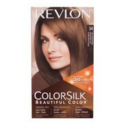 Farby do włosów i szampony koloryzujące - Revlon Colorsilk Beautiful Color farba do włosów Farba do włosów 59,1 ml + aktywator 59,1 ml + odżywka 11,8 ml + rękawiczki 54 Light Golden Brown - miniaturka - grafika 1