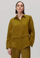 Koszule damskie - Koszula z wiskozy Rina musztardowa - miniaturka - grafika 1