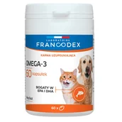Suplementy i witaminy dla kotów - Francodex Omega-3 dla psów i kotów 60 kapsułek - miniaturka - grafika 1