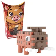 Klocki - Marioinex Klocki Mini Waffle Małe Zwierzęta Konstrukcyjne Kieszonkowe Pocket Pets Dzik 25 El. 3+ - miniaturka - grafika 1