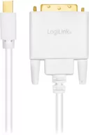 Złącza, przejściówki, adaptery - Kabel adapter LogiLink mini DisplayPort - DVI-D M/M 3 m White (4052792052992) - miniaturka - grafika 1