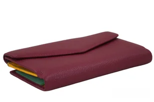 Duży portfel ze złotym zapięciem - Fuksja - Portfele - miniaturka - grafika 9