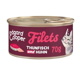 Edgard & Cooper mokra karma dla kota Adult Fillets Tuńczyk i kurczak: 48x70 g - Mokra karma dla kotów - miniaturka - grafika 1