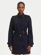 Płaszcze damskie - Tommy Hilfiger Trencz Heritage Single WW0WW24966 Granatowy Regular Fit - miniaturka - grafika 1