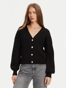 Guess Kardigan W5YR07 Z2ZK2 Czarny Relaxed Fit - Swetry damskie - miniaturka - grafika 1