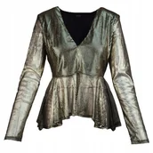 Bluzki damskie - Bluzka Damska Złota Połysk Rozmiar M *Guess* - miniaturka - grafika 1