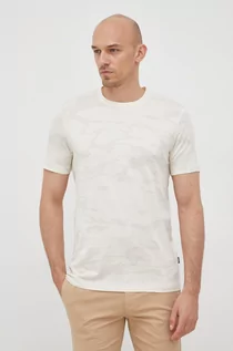 Koszulki męskie - Hugo Boss t-shirt bawełniany kolor szary wzorzysty - - grafika 1