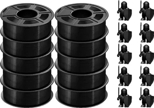 filament do drukarek 3D, dostępne różne materiały, odporność na wysoką temperaturę, PETG Black 11KG - Filamenty i akcesoria do drukarek 3D - miniaturka - grafika 1
