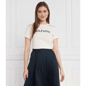 Koszulki i topy damskie - Tommy Hilfiger T-shirt MONOTYPE PRINT C-NK SS | Slim Fit - miniaturka - grafika 1