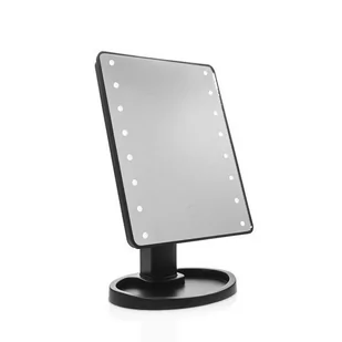 Lusterko stojące do makijażu LED lusterko kosmetyczne LED Czarne - Lusterka do makijażu - miniaturka - grafika 1