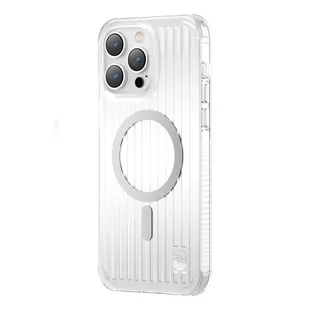 Kingxbar PQY Go Out Series magnetyczne etui iPhone 14 Pro MagSafe srebrne - Etui i futerały do telefonów - miniaturka - grafika 1