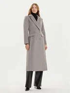 Płaszcze damskie - Fracomina Płaszcz wełniany FR24WC1002W72301 Szary Regular Fit - miniaturka - grafika 1