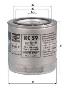 Filtr paliwa Mahle KC 59 - Filtry paliwa - miniaturka - grafika 1