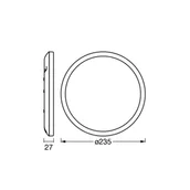 Lampy sufitowe - OSRAM Lampa sufitowa LED ORBIS ULTRA SLIM, możliwość ściemniania, czarny, tworzywo sztuczne - miniaturka - grafika 1