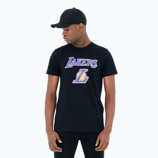 Koszulka męska New Era NOS NBA Regular Tee Los Angeles Lakers black - Koszulki męskie - miniaturka - grafika 1