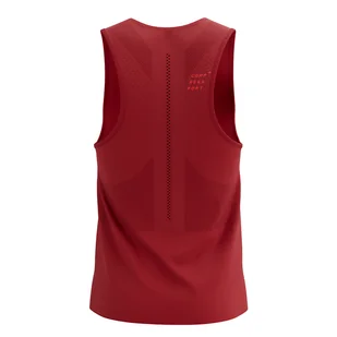 COMPRESSPORT Koszulka biegowa PRO RACING SINGLET samba red - Bielizna sportowa męska - miniaturka - grafika 5