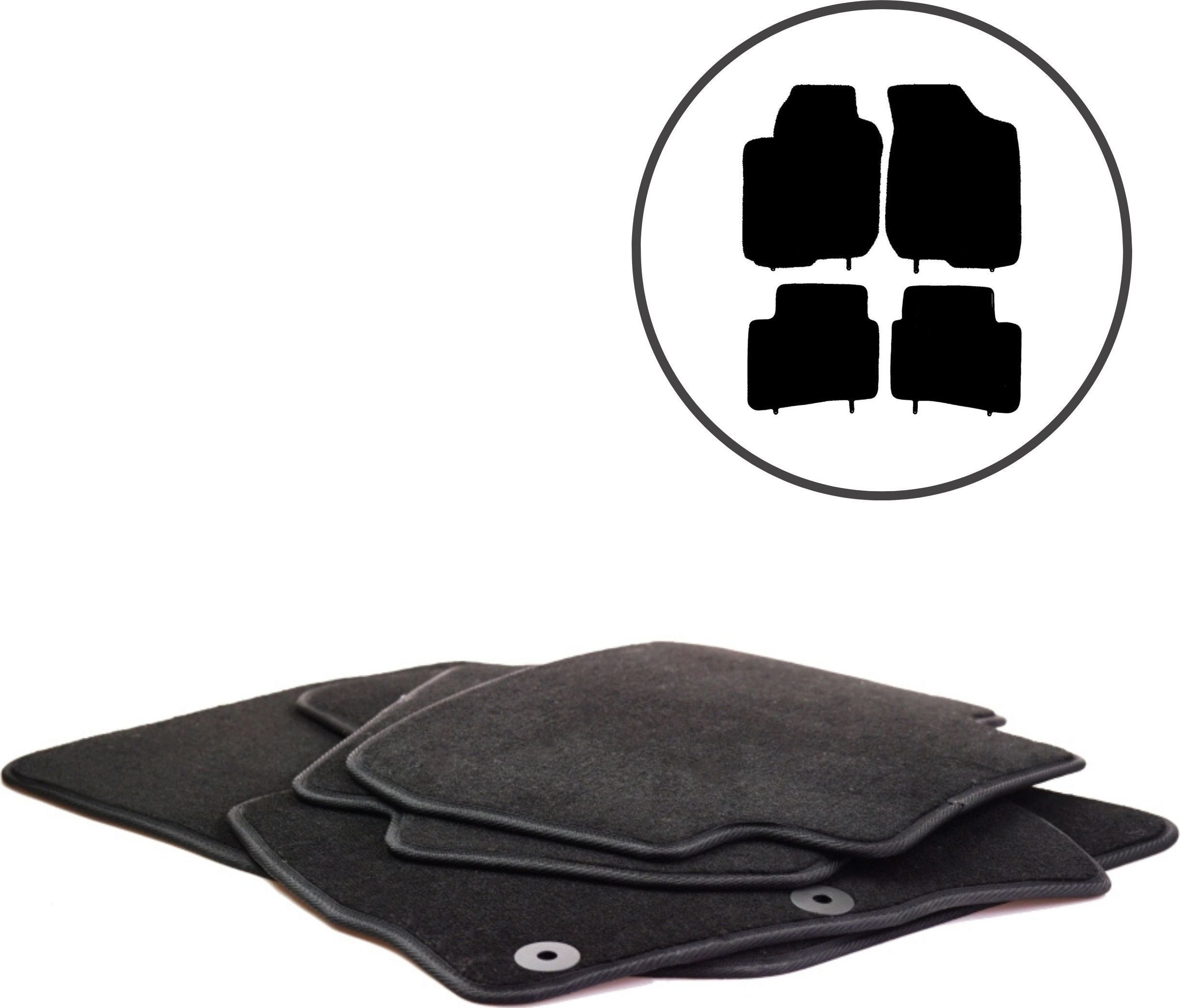 Dikel Dywaniki samochodowe welurowe 4szt. KIA Pro_cee'd