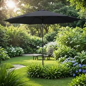 Parasole ogrodowe - Parasol ogrodowy uchylny ciemnoszary 300 cm - miniaturka - grafika 1