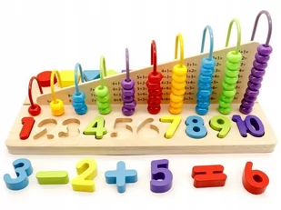 ECOTOYS Zabawka edukacyjna liczydło,klocki cyfry ECOTOYS 1021 - Przybory szkolne - miniaturka - grafika 1