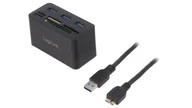 Huby USB - CR0042 Hub USB, USB A gniazdo x3, USB B micro gniazdo, USB 2.0, USB 3.0 - miniaturka - grafika 1