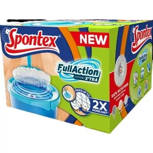 Spontex Express Zestaw spontex Full Action +  kompleksowe rozwiązanie o niewielkich mop do mycia z obrotowymi system zapewnia na wygodne czyszczenie wszystkich podłóg 72110022 - Miotły, szufle, mopy - miniaturka - grafika 1