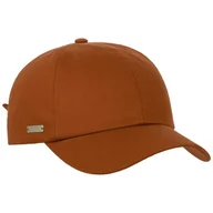 Czapki i chusty sportowe męskie - Czapka z Daszkiem Damska Uni Cotton by Seeberger, terakota, One Size - miniaturka - grafika 1