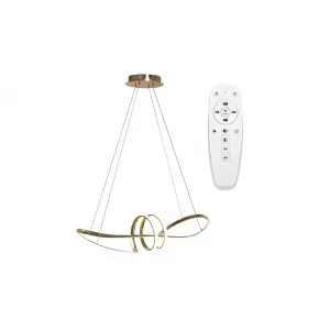 REA OSW-06662 LAMPA SUFITOWA NOWOCZESNA LED + PILOT APP824-CP ZŁOTA - Lampy sufitowe - miniaturka - grafika 1