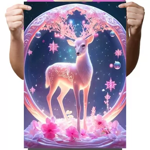 Haft Diamentowy Diamond Painting,DIAMENTOWY MALARZ,Obraz DIY 5D,Mozaika Diamentowa 30x40,Jeleń - Zabawki kreatywne Haft Diamentowy Diamond Painting,DIAMENTOWY MALARZ,Obraz DIY 5D,Mozaika Diamentowa 30x40,Jeleń - Zabawki kreatywne - miniaturka - grafika 1