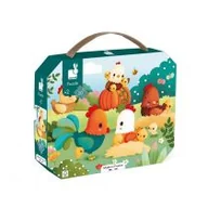 Układanki dla dzieci - Puzzle w walizce 20 el. Witajcie na farmie Janod - miniaturka - grafika 1