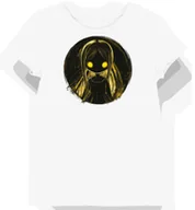 Koszulki i topy damskie - Koszulka damska biała z nadrukiem złotej laleczki Annabelle dla fanów horroru XL - miniaturka - grafika 1