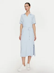 Tommy Hilfiger Sukienka codzienna WW0WW41278 Błękitny Regular Fit - Sukienki - miniaturka - grafika 1