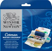 Farby i media malarskie - Winsor & Newton, Zestaw farb akwarelowych Cotman Field Plus w kostkach, 12 kolorów - miniaturka - grafika 1