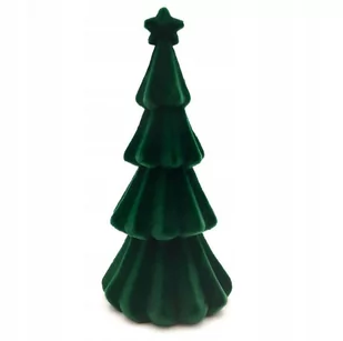 Choinka Sztuczna Welurowa Flokowana Z Gwiazdą Zielona 30 Cm - Choinki - miniaturka - grafika 1