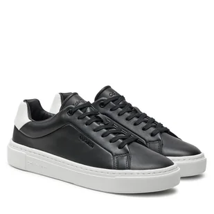 Sneakersy Calvin Klein Cupsole Lace Up W/Ml Lth HW0HW02201 Czarny - Sneakersy damskie - miniaturka - grafika 1