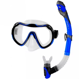 Aqua-speed nurkowania Set okulary dla dorosłych i dzieci nurek + fajka z QuickFit system morze # asjava Elba, niebieski Aqua Speed_5908217631138 - Sprzęt do nurkowania - miniaturka - grafika 1