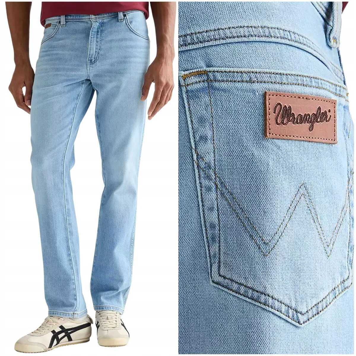 Wrangler Texas Slim ToughLite lekko dopasowane spodnie jeansowe W38 L32