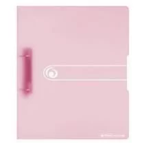 Herlitz  Segregator A4 2,5 cm,  transparentny, pastel różowy - Artykuły biurowe - miniaturka - grafika 1