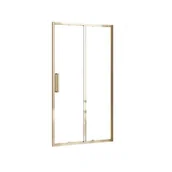 Ścianki i drzwi prysznicowe - Rea Rapid Slide drzwi prysznicowe 100 cm wnękowe złoty/szkło przezroczyste REA-K5611 - miniaturka - grafika 1