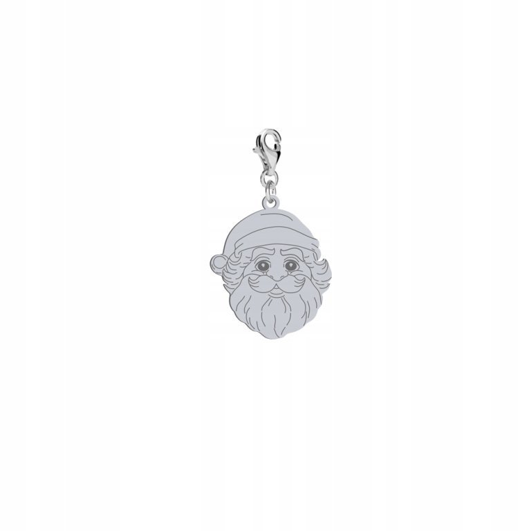 Charms Srebrny z Mikołajem srebro925 ŻYCZENIA GRATIS