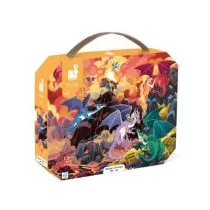 Janod Puzzle Dziecięca Ziemia Smok-54 Sztuki-Gra Edukacyjna Delikatna i koncentracja-walizka na uchwycie-Wyprodukowano we Francji i certyfikowane przez FSC-od 5 lat, J02609, Wielokolorowy J02609 - Puzzle - miniaturka - grafika 1
