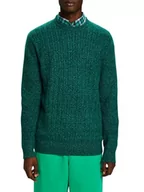 Swetry męskie - ESPRIT Sweter męski, 310/Green, M - miniaturka - grafika 1