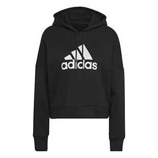 adidas Damska bluza z kapturem W Fi Bos, czarna, S, czarny, S - Bluzy damskie - miniaturka - grafika 1