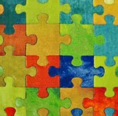 Dywany dla dzieci - WYKŁADZINA DYWANOWA DZIECIĘCA PUZLE KOLOROWE 2m szer. EFEKT 3D - miniaturka - grafika 1