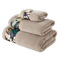 Ręczniki - Eva 15 Ręcznik Kąpielowy Duży 70X140 Cm 1 Szt. Beżowy - miniaturka - grafika 1