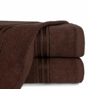 Ręczniki - Ręcznik bawełniany 30x50 LORI brązowy z delikatną bordiurą z błyszczącą nicią - miniaturka - grafika 1